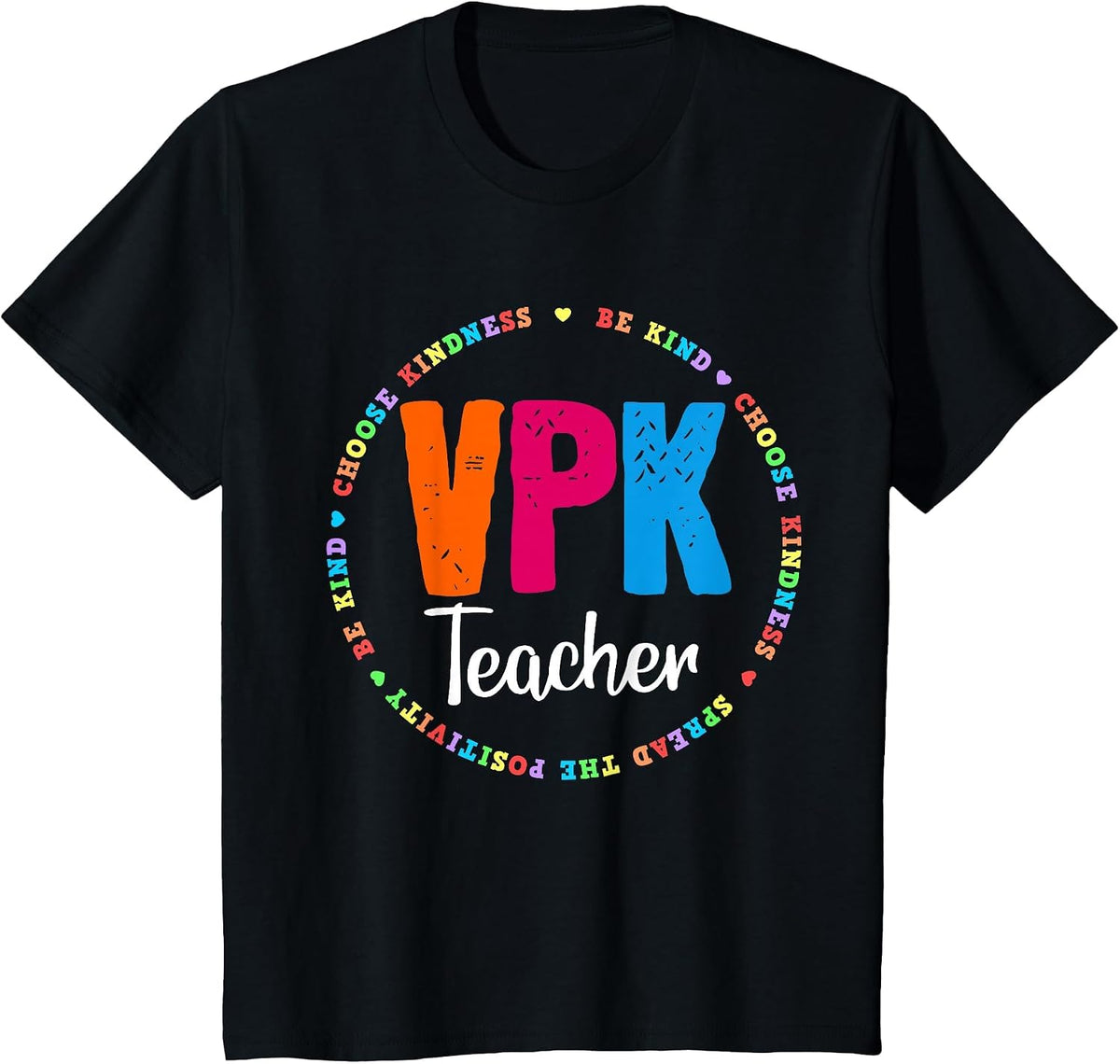 Matching VPK Crew Teacher Voluntary Prekindergarten Team T-Shirt - Black