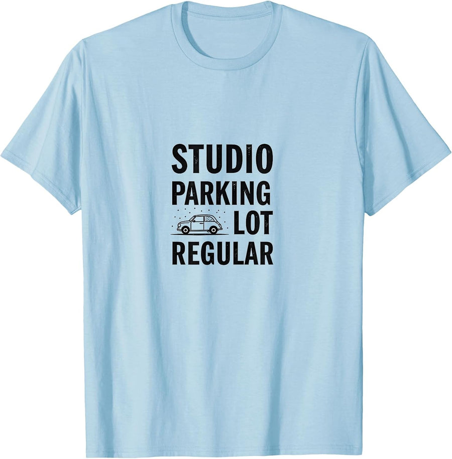 Studio Parking Lot Regular Dance Mom Design T-Shirt - Baby Blue