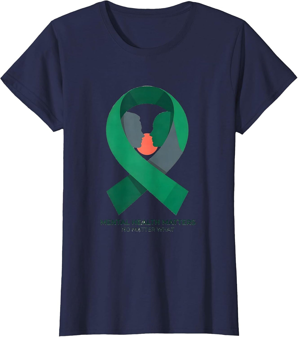 Women's Mental Health Matters No Matter What Awareness Support Squad T-Shirt - Navy Blue