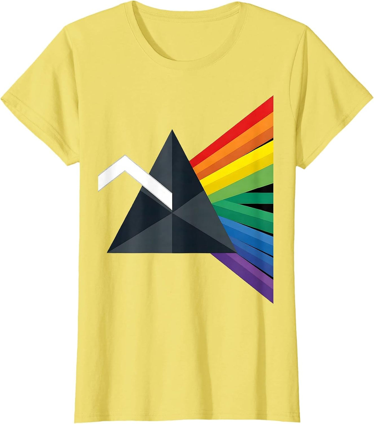Neurodiversity Prism Spectrum Light Illustration T-Shirt - Lemon Yellow