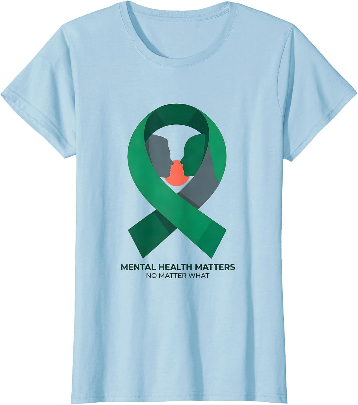 Women's Mental Health Matters No Matter What Awareness Support Squad T-Shirt - Baby Blue