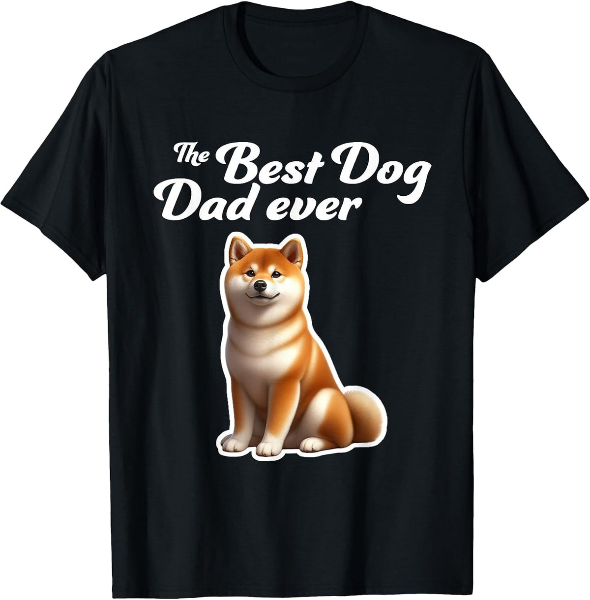 Best Dog Dad Ever - Shiba Inu T-Shirt - Black