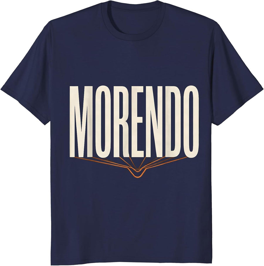Morendo Whimsical Humor Halloween Music Teacher Ghost Band T-Shirt - Navy Blue