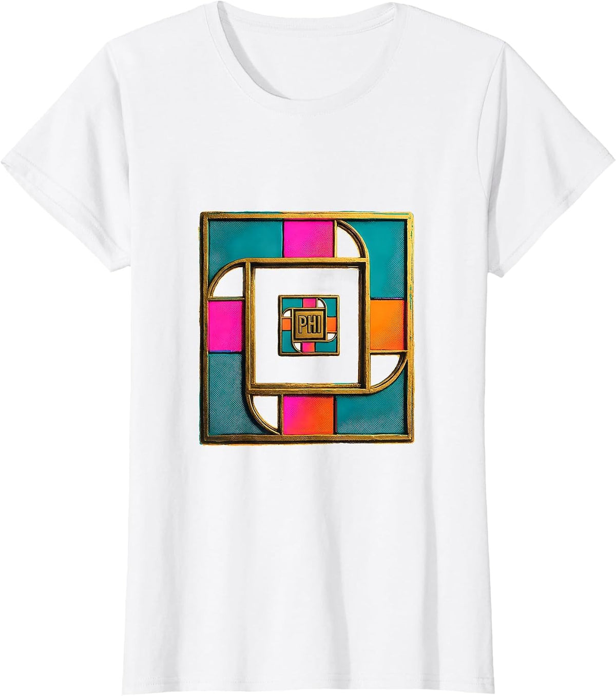Phi Fibonacci Golden Ratio Sacred Geometry Math Enthusiast T-Shirt - White