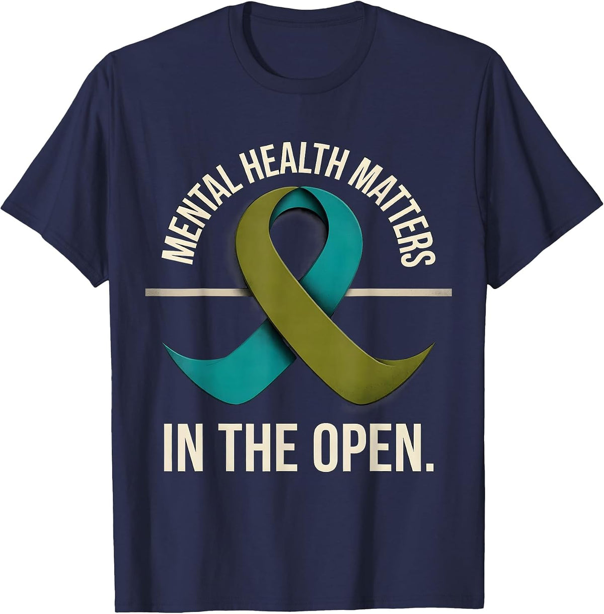 Mental Health Matters In The Open Midcentury Modern T-Shirt - Navy Blue