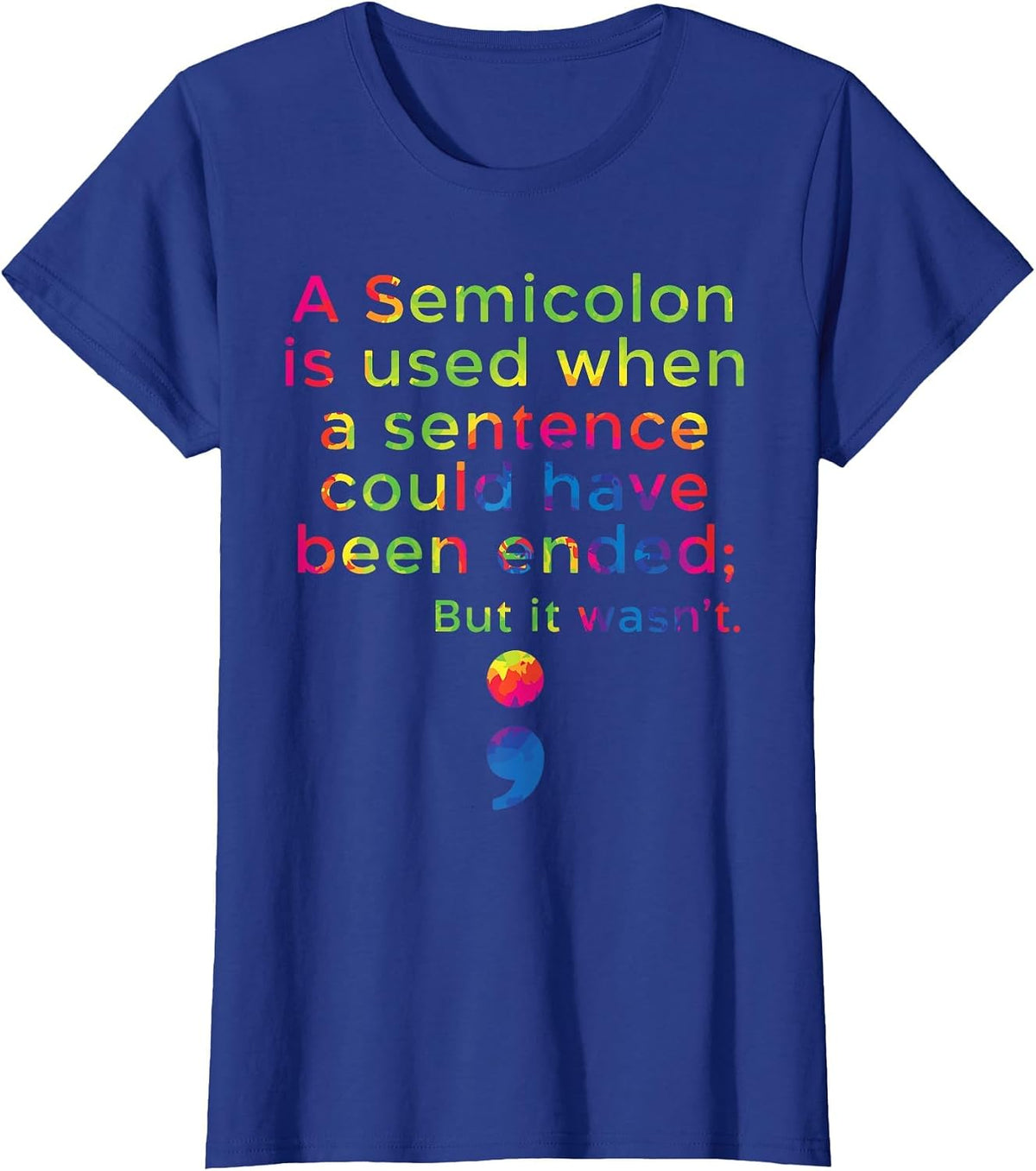 Suicide Prevention Awareness Mental Health Depression T-Shirt - Royal Blue
