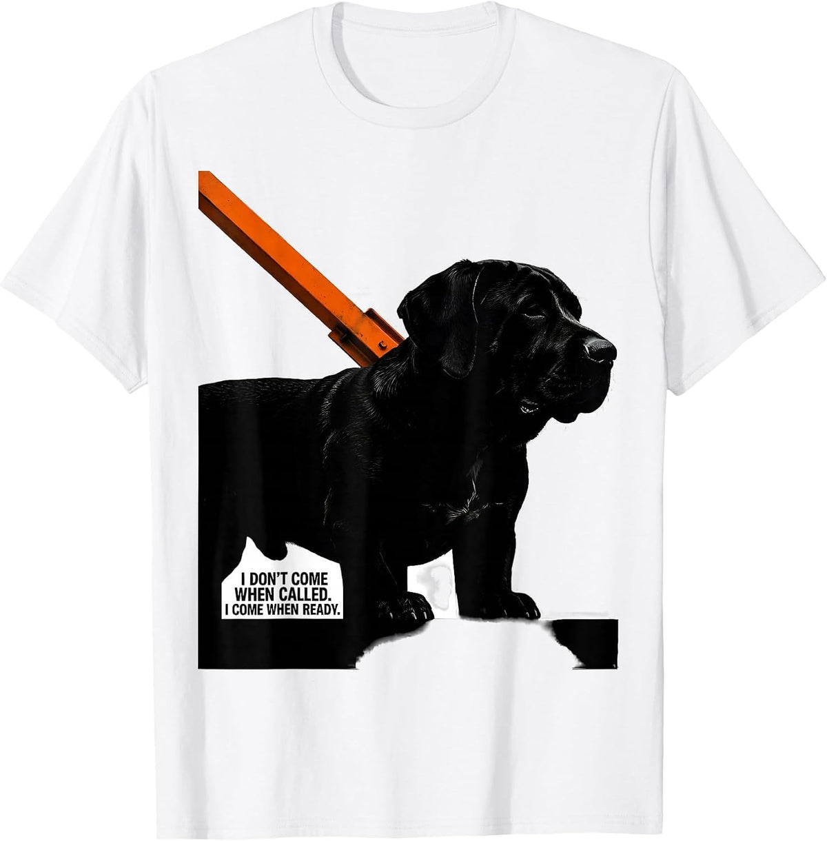 Men's I Don't Come When Called I Come When Ready Funny Basset T-Shirt - White