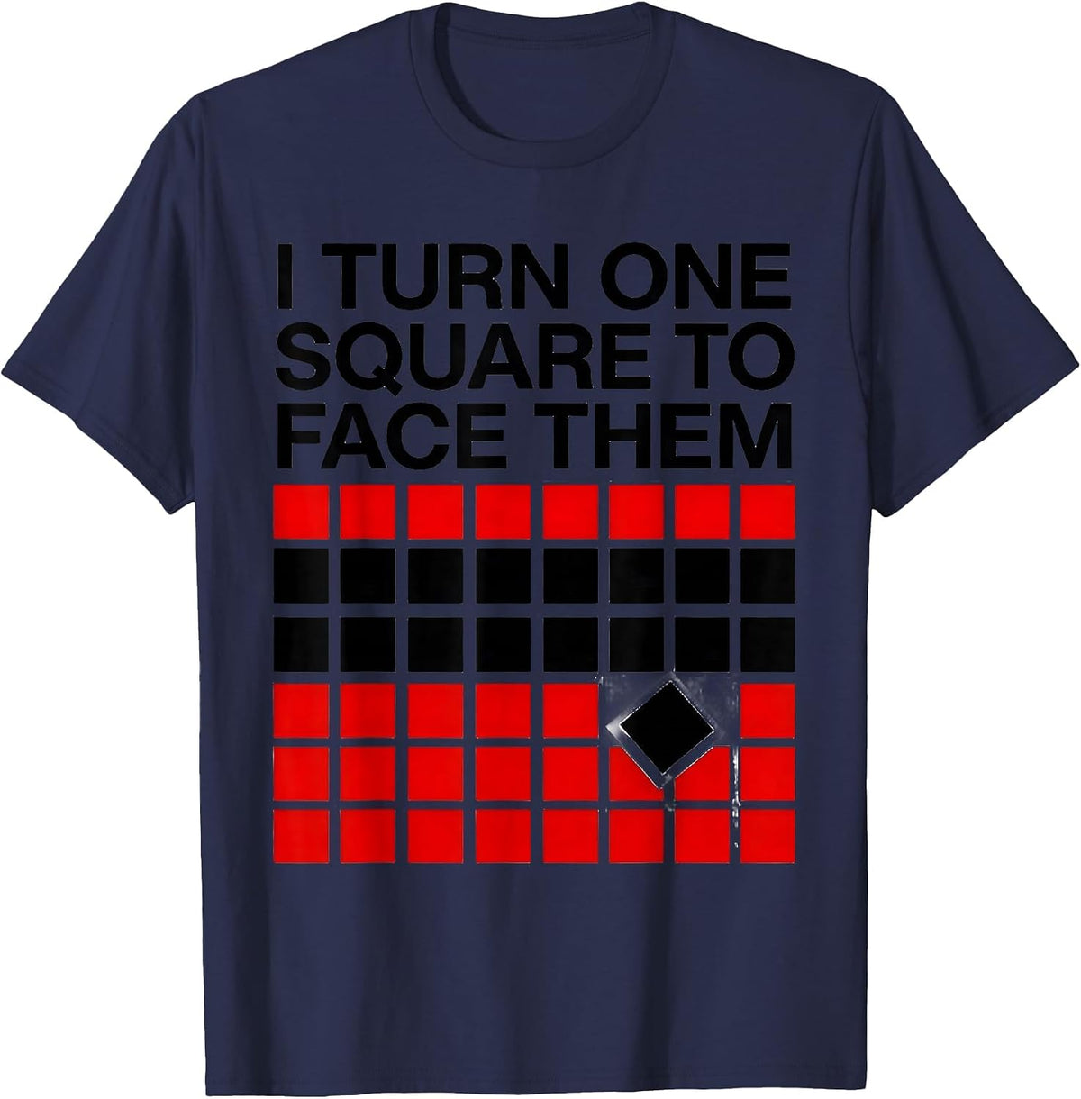 I Turn One Square To Face Them Geometric Special Education T-Shirt - Navy Blue