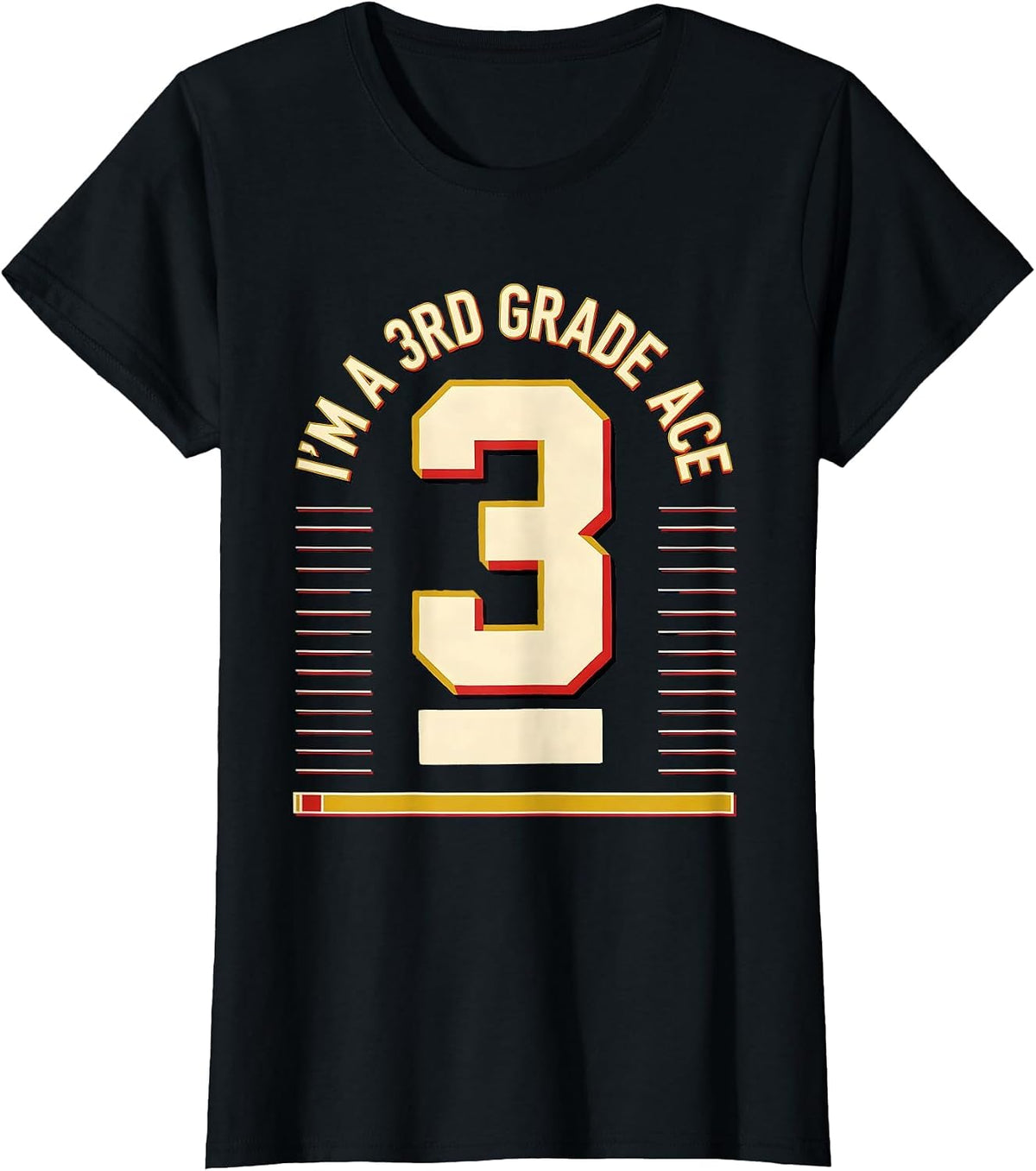 I’m A 3rd Grade Ace Funny Back To School Kids Teachers T-Shirt - Black