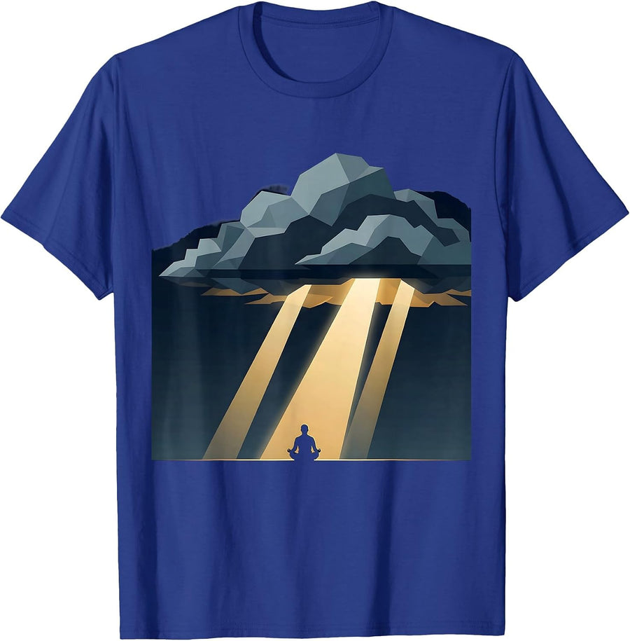 Mental Health Matters Storm Cloud Hope Graphic T-Shirt - Royal Blue