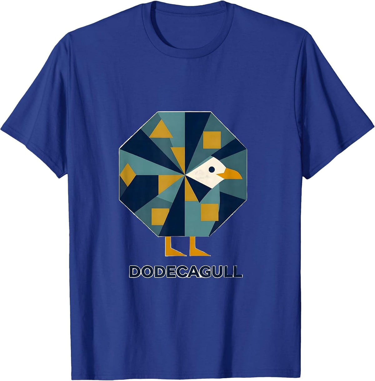 Men's Dodecagull Quilt Block Patchwork Math Teacher Pun Humor T-Shirt - Royal Blue