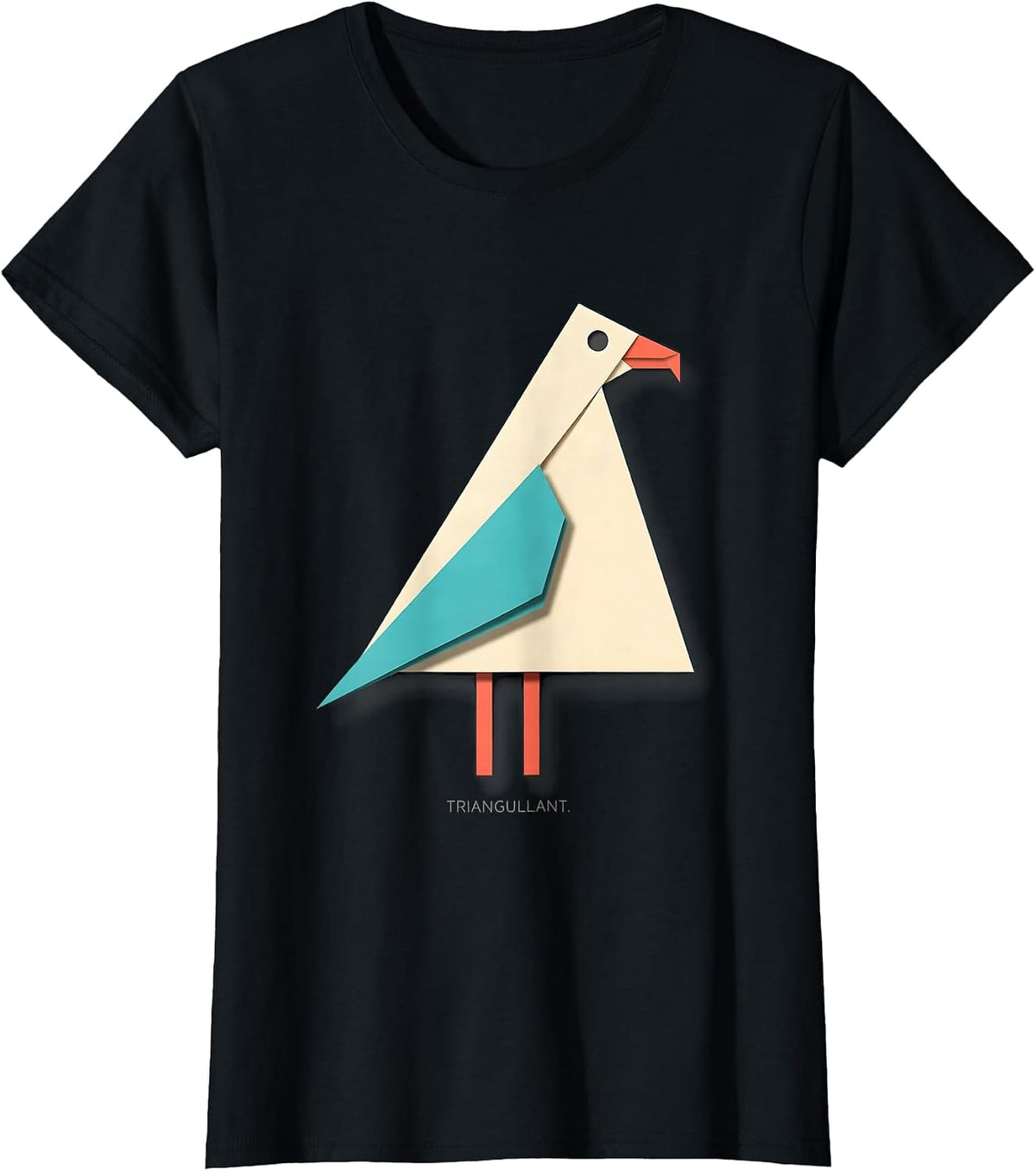 Women's Triangullant Funny Bird Pun Math Teacher Humor T-Shirt - Black