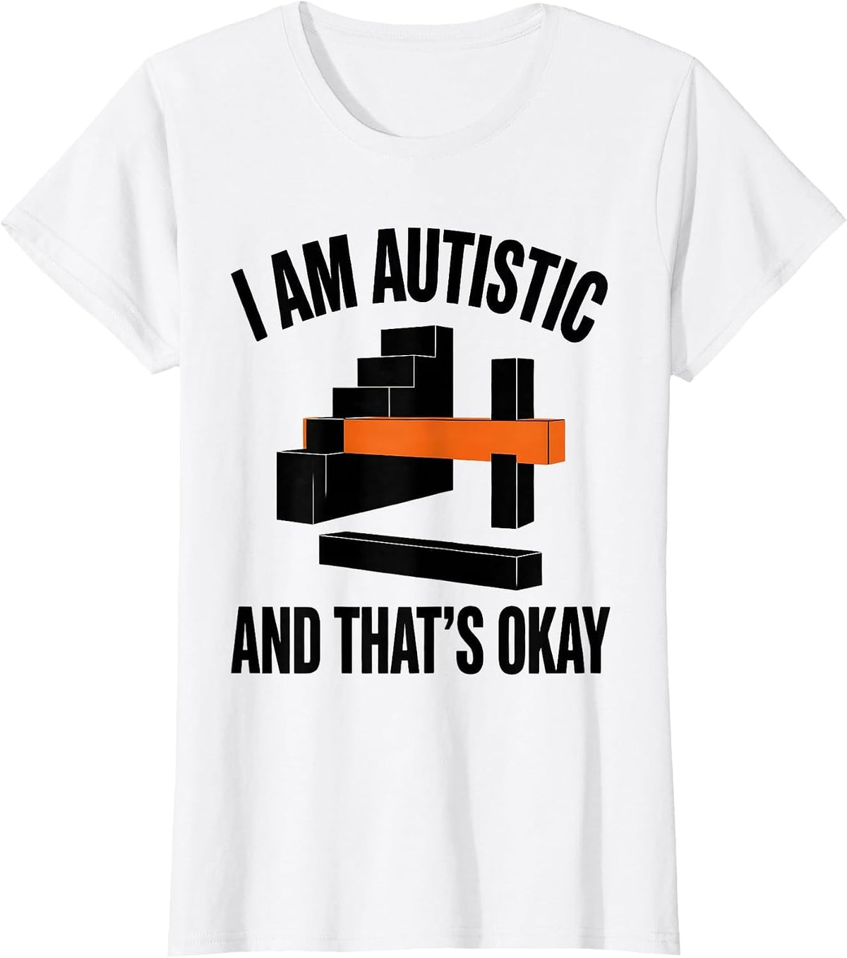 I Am Autistic And That's Okay Neurodiversity Acceptance T-Shirt - White