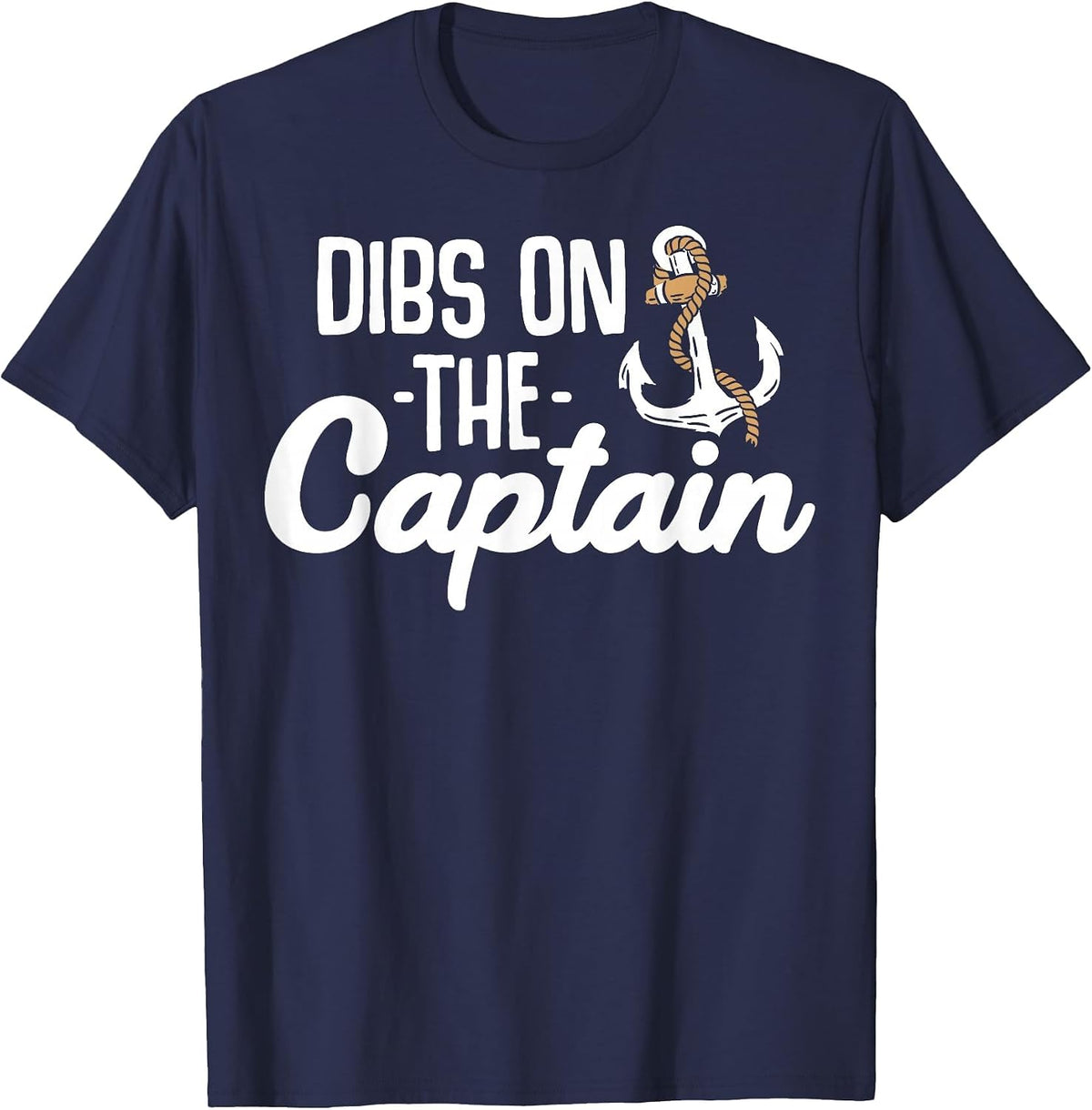 Dibs On The Captain T-Shirt - Navy Blue