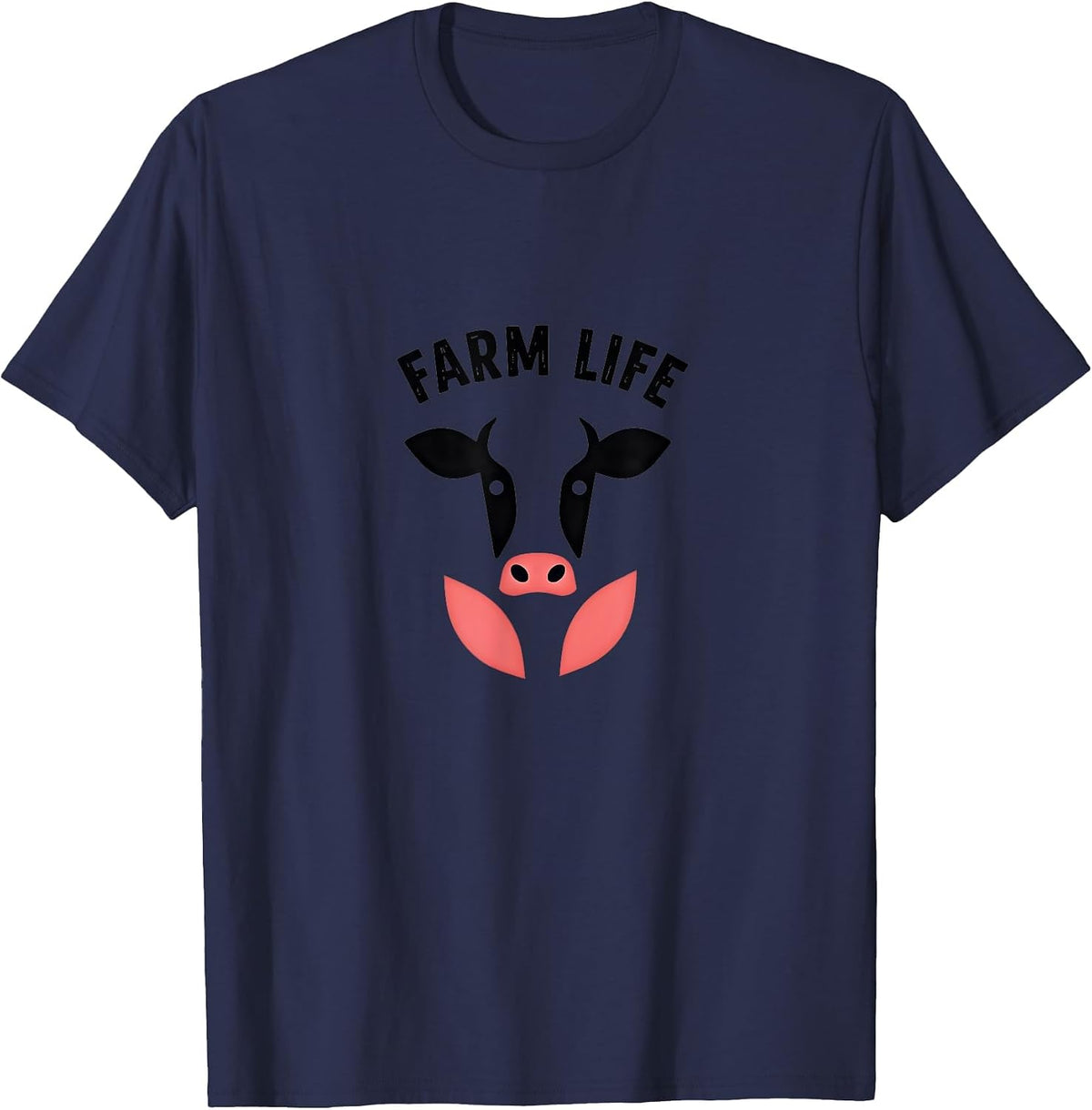 Farm Life Cow Lover Gift Country Animal Enthusiast T-Shirt - Navy Blue