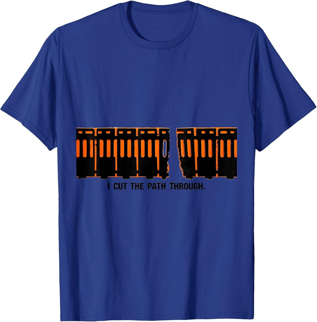 Men's I Cut The Path Through Stencil Graphic Special Education T-Shirt - Royal Blue