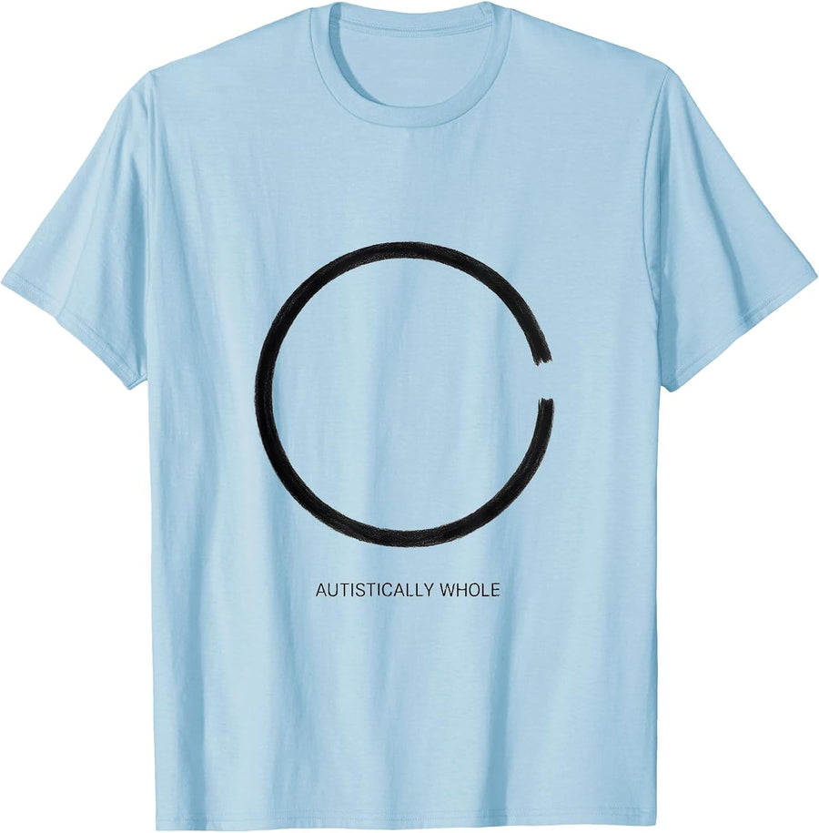 Men's Autistically Whole Minimalist Neurodiversity Awareness T-Shirt - Baby Blue