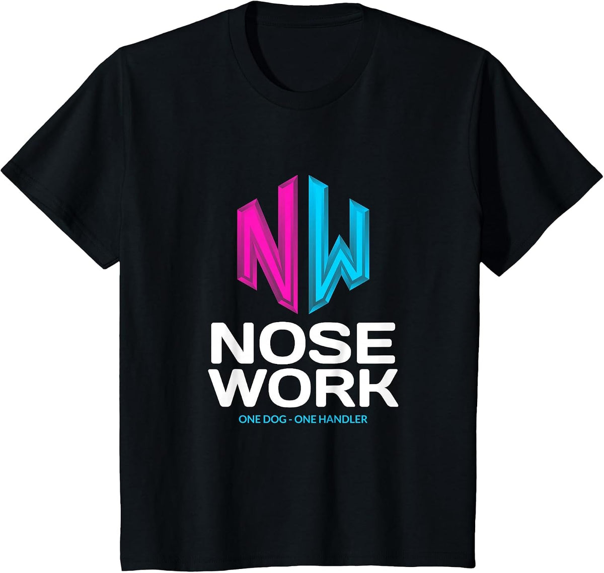 Nosework Training| One Dog One Handler T-Shirt - Black