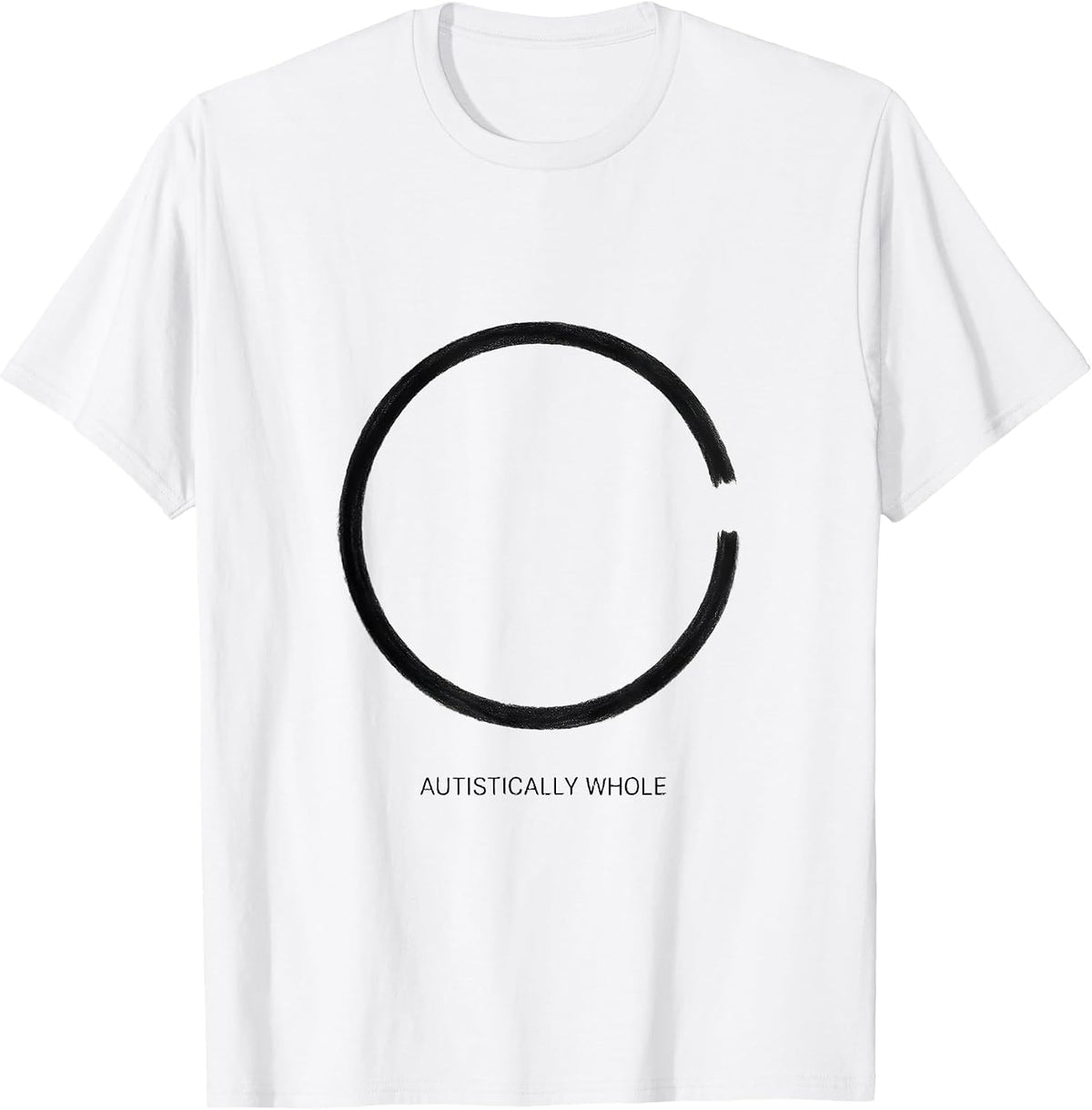 Men's Autistically Whole Minimalist Neurodiversity Awareness T-Shirt - White