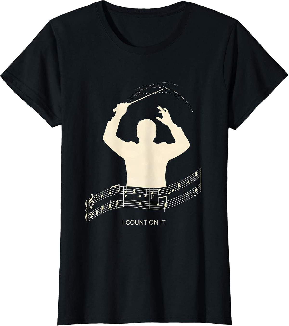 Women's I Count On It Funny Music Lover Gift Musician Teacher T-Shirt - Black