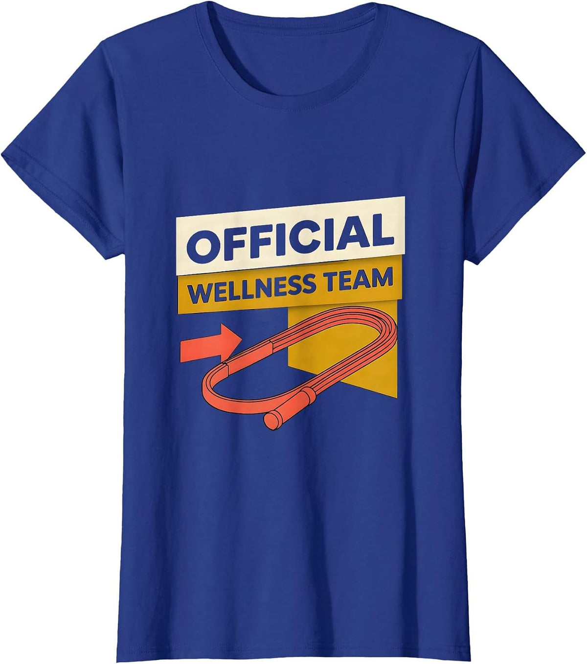 Women's Official Wellness Team Midcentury Modern Health Coach Staff T-Shirt - Royal Blue