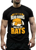 T-Shirts,I Crush Hearts Monster Truck,Leisure, 100% Cotton for Unisex - I Just Want to Read Books and Pet My Rats