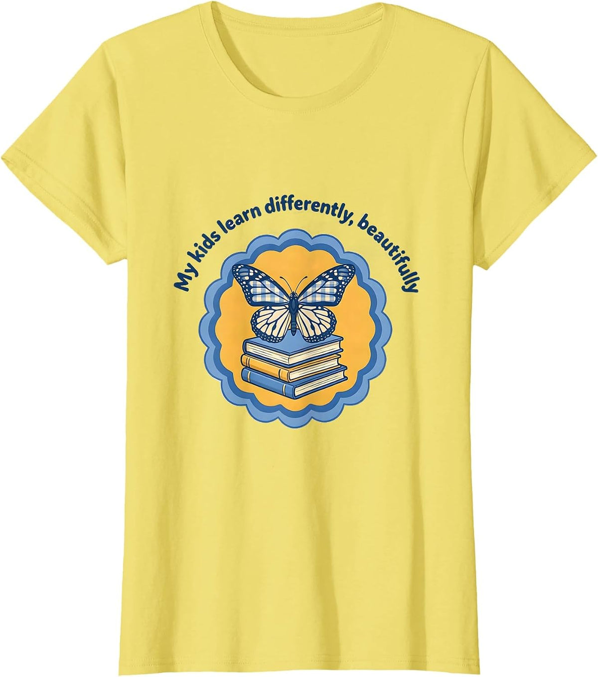 My Kids Learn Differently Beautifully Sped Teacher T-Shirt - Lemon Yellow