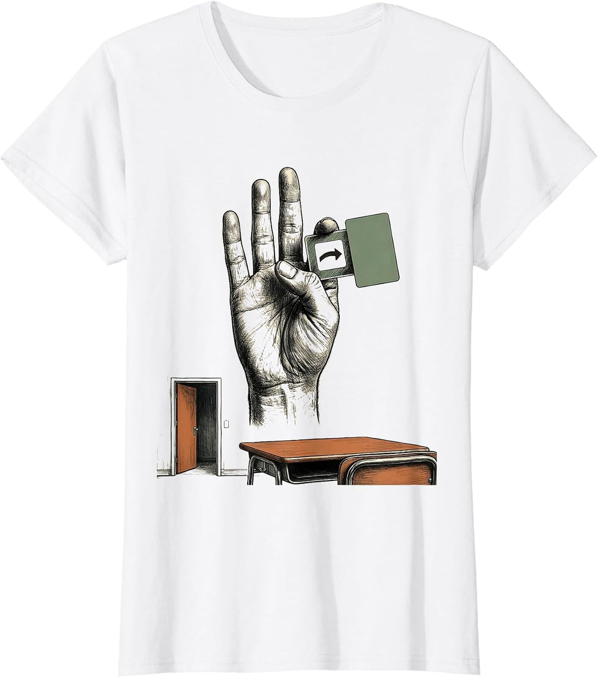 ASL Completion Hand SPED Teacher Classroom Inclusion T-Shirt - White