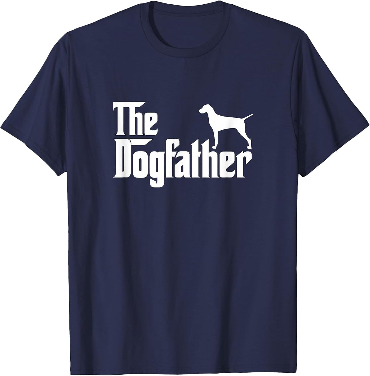 Vizsla - The Dogfather Dog Papa Dad T-Shirt - Navy Blue