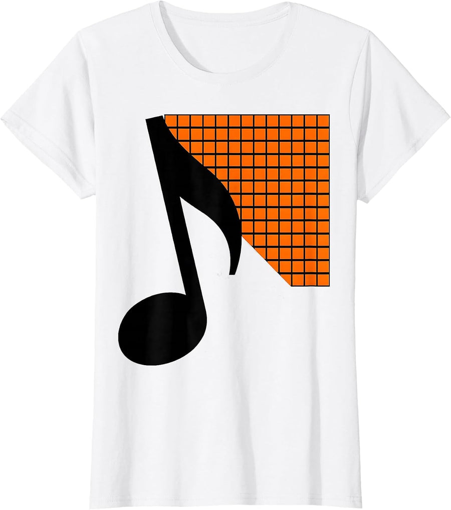 Women's Brutalist Eighth Note School Specials Teacher Humor T-Shirt - White