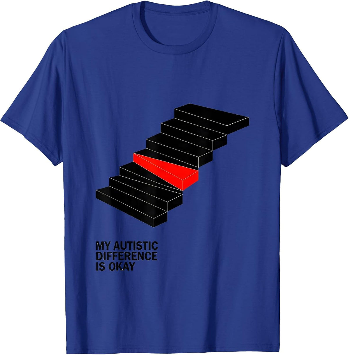 My Autistic Difference Is Okay Funny Neurodiversity T-Shirt - Royal Blue