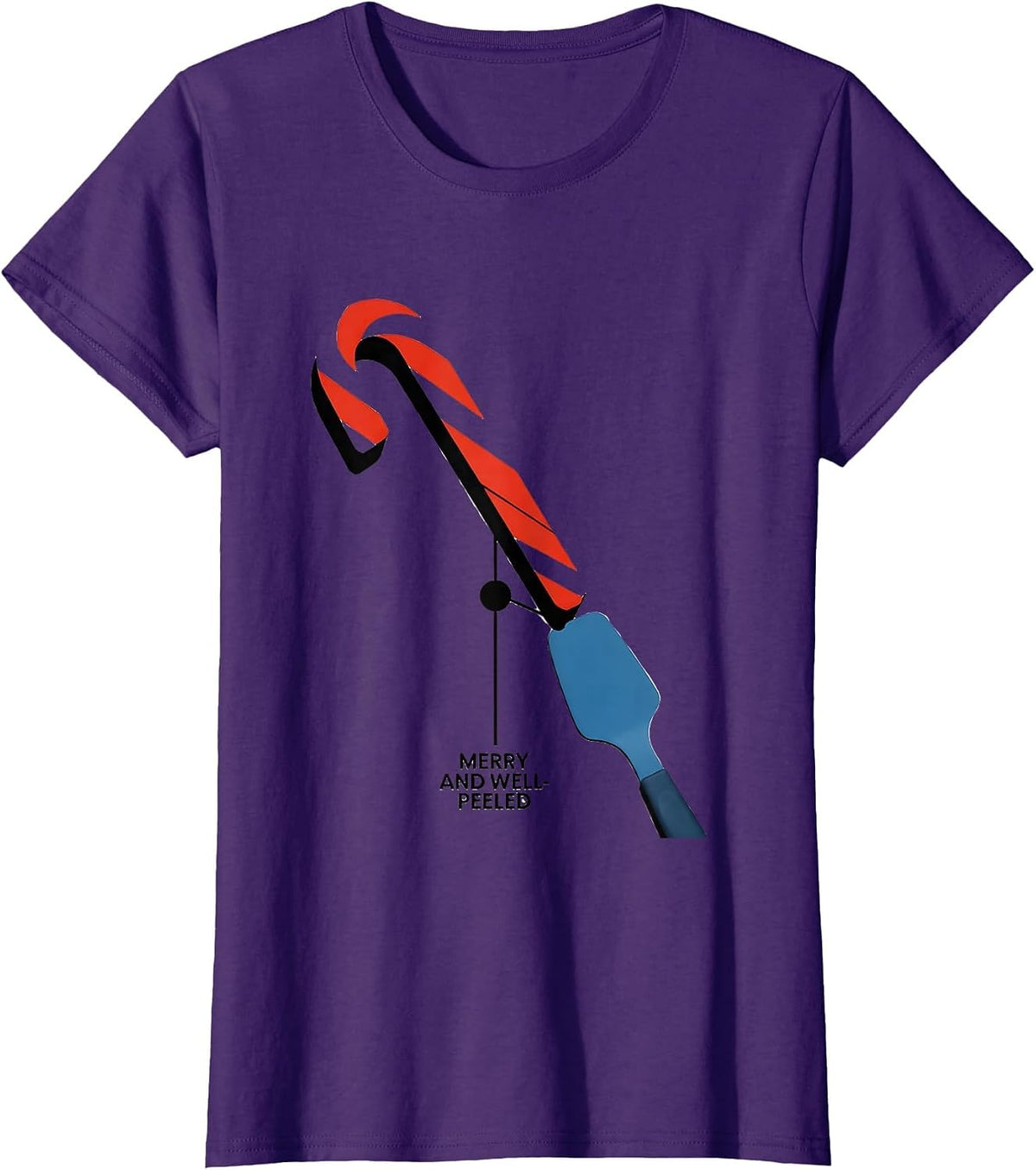 Women's Merry And Well-Peeled Bauhaus Modernist Esthetician T-Shirt - Purple