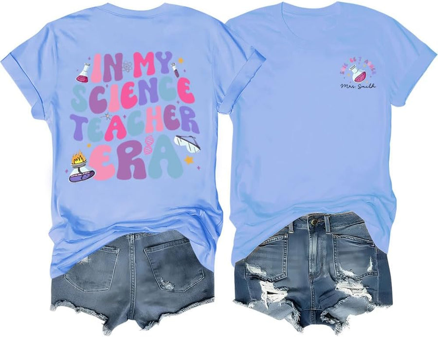 in My Science Teacher Era T-Shirt Science Teacher Shirt, in My Science Teacher Era Tee Shirts - Sky Blue