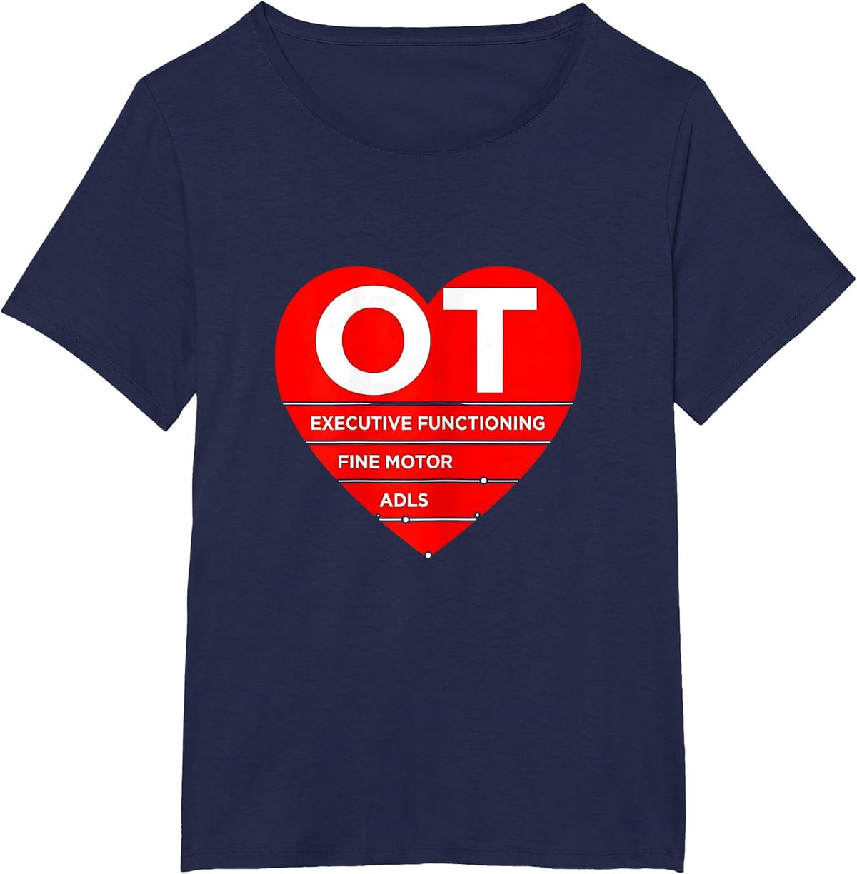 Women's OT Executive Functioning Fine Motor ADLS Occupational T-Shirt - Navy Blue