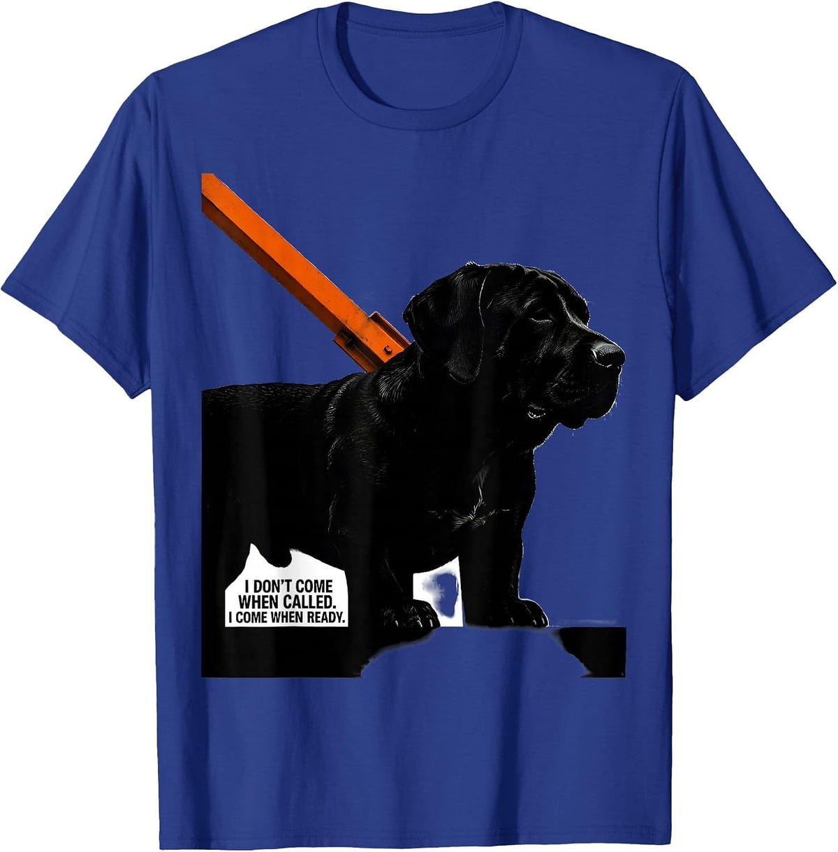 Men's I Don't Come When Called I Come When Ready Funny Basset T-Shirt - Royal Blue