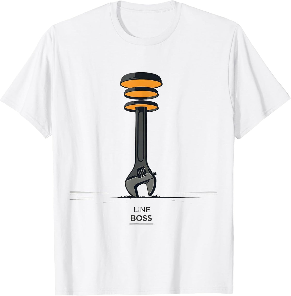 Men's Line Boss Editorial Conceptual Drag Racing RC Car Enthusiast T-Shirt - White