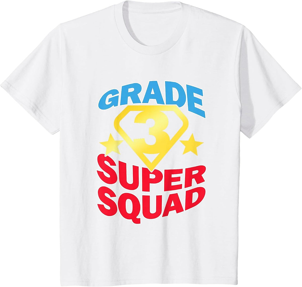 Grade 3 Super Squad Superhero Teacher Team T-Shirt - White