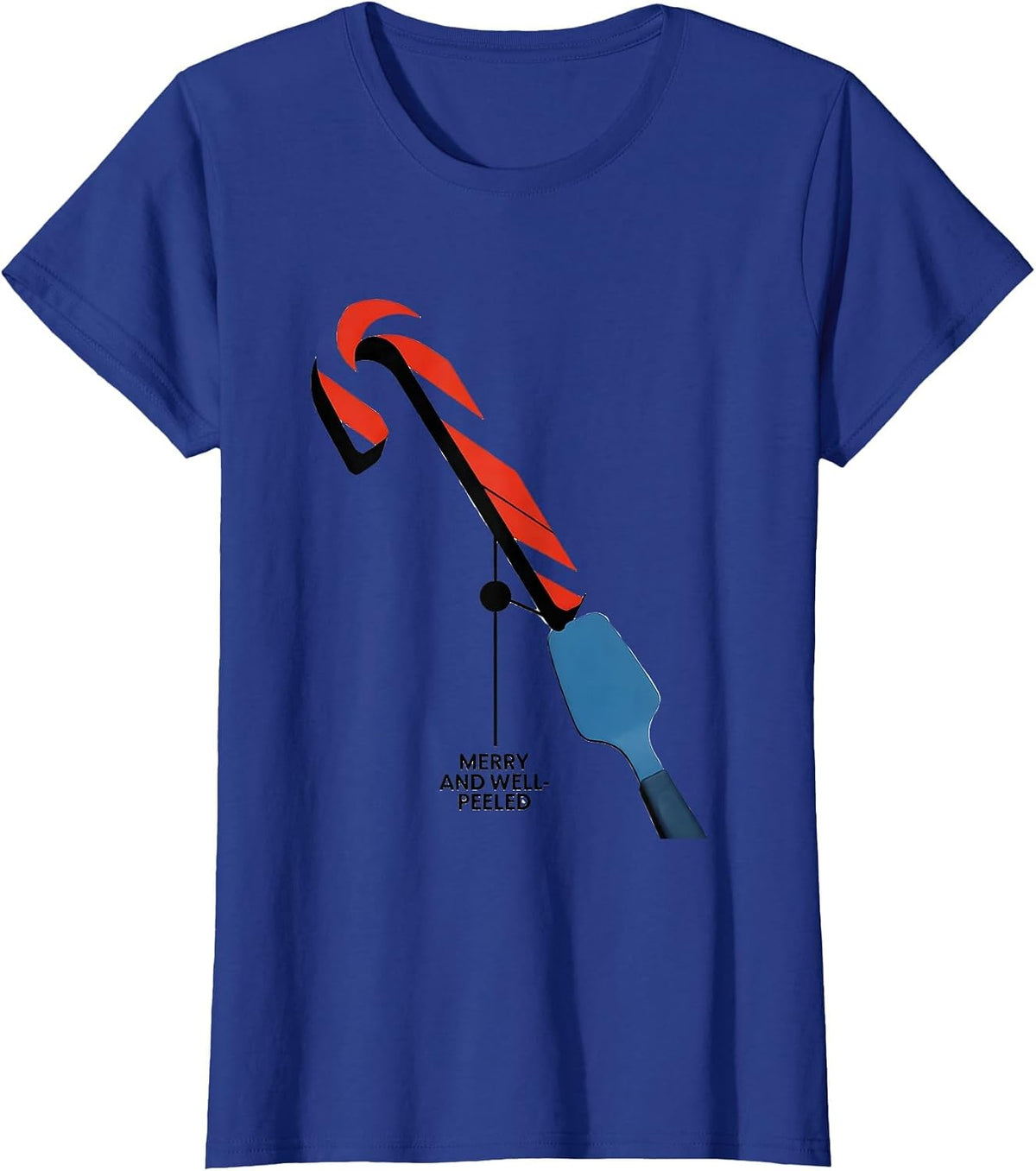 Women's Merry And Well-Peeled Bauhaus Modernist Esthetician T-Shirt - Royal Blue