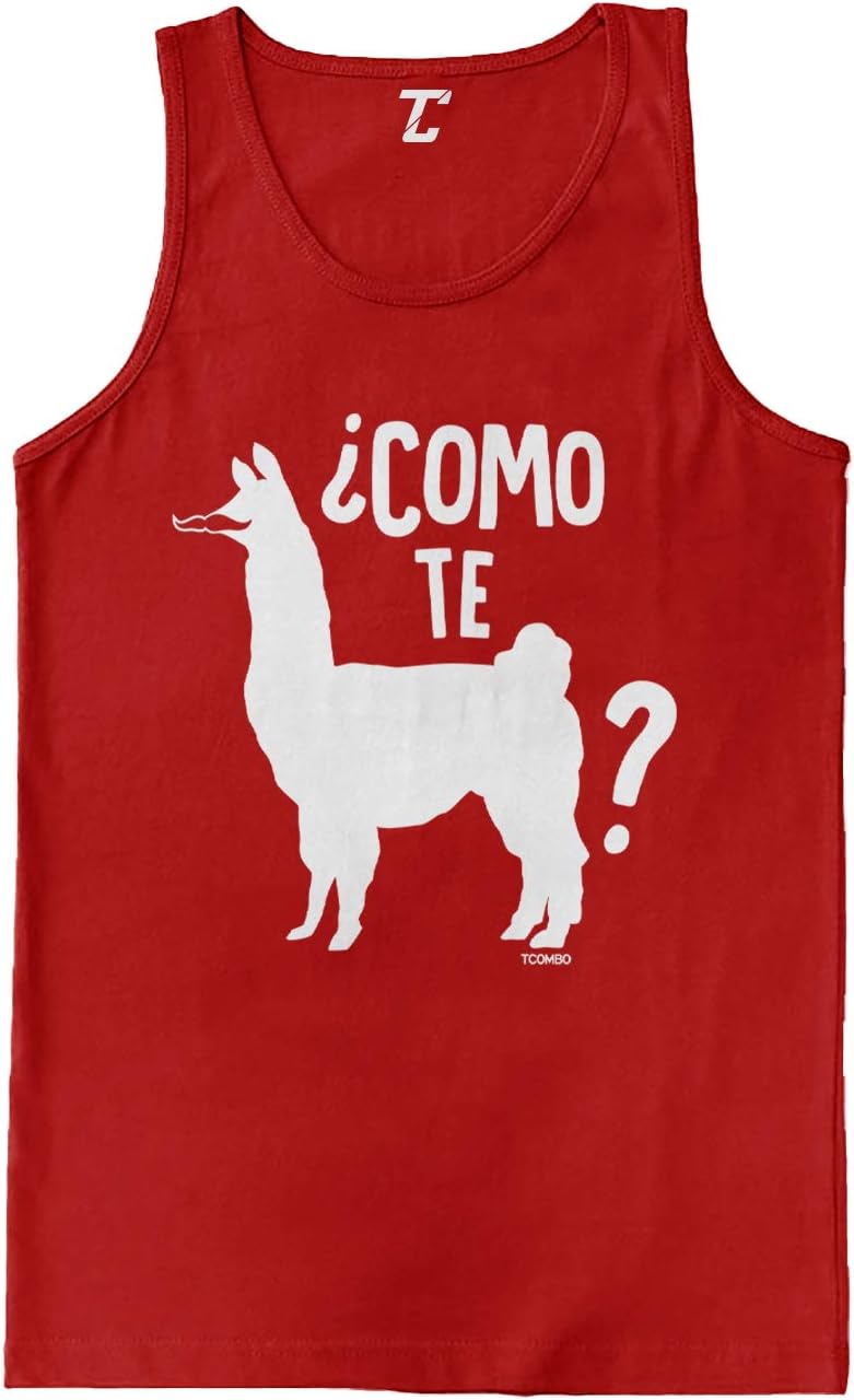 Como Te Llama - Funny Spanish Cinco De Mayo Men's Tank Top - Red