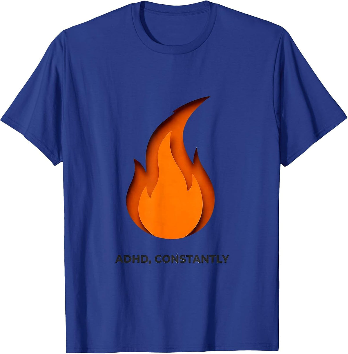 Men's ADHD Constantly Minimalist Neurodiversity Awareness T-Shirt - Royal Blue
