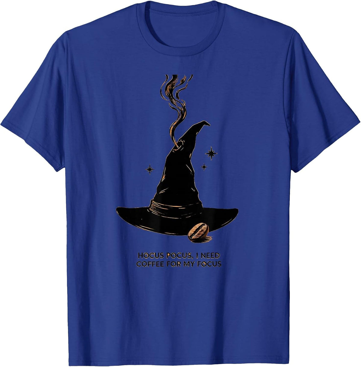 Hocus Pocus I Need Coffee For My Focus Funny T-Shirt - Royal Blue
