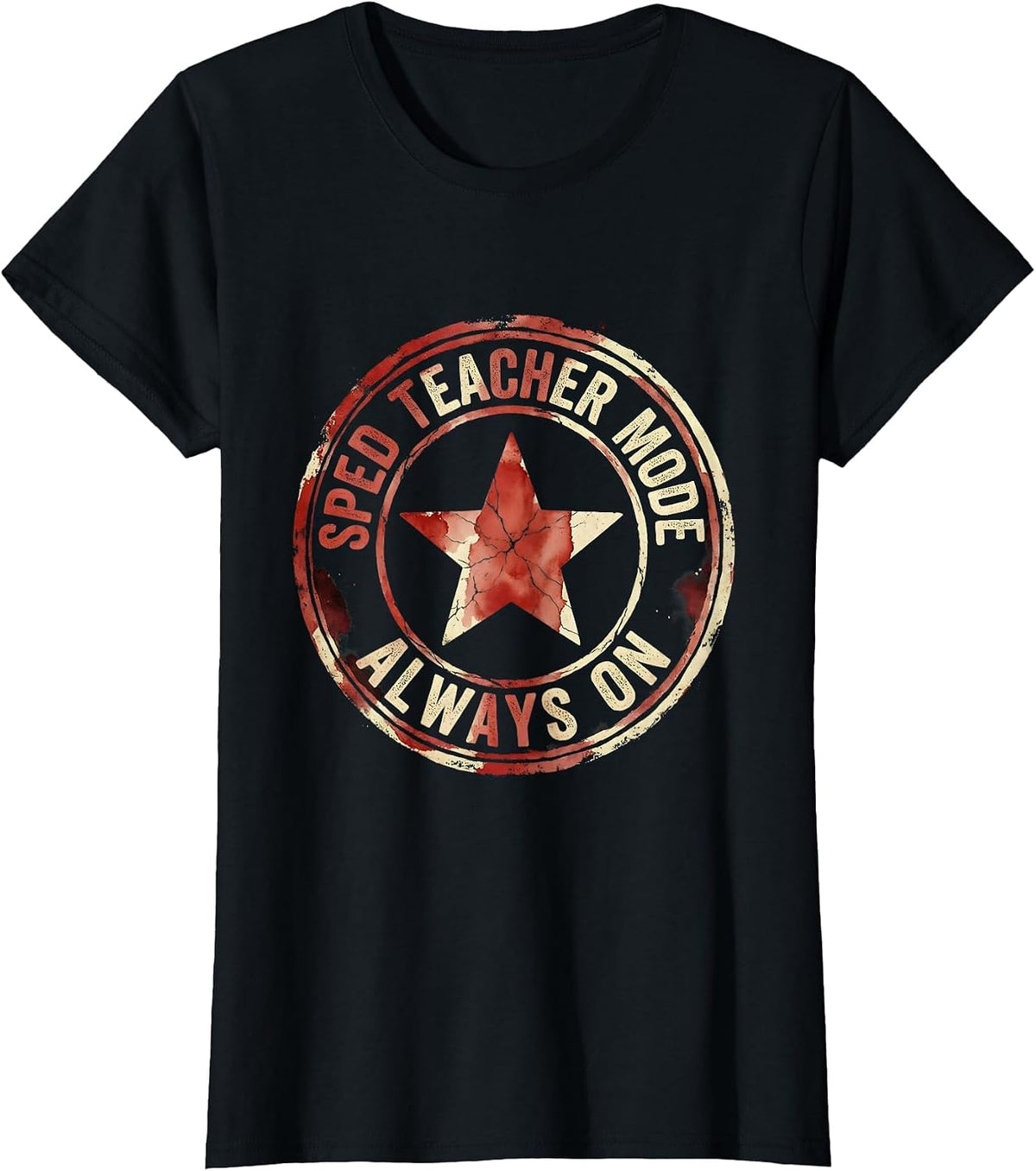 Sped Teacher Mode Always On Educator Design T-Shirt - Black