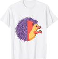 Men's Rounded Hedgehog Cute Animal Lover Gift for Kids T-Shirt - White
