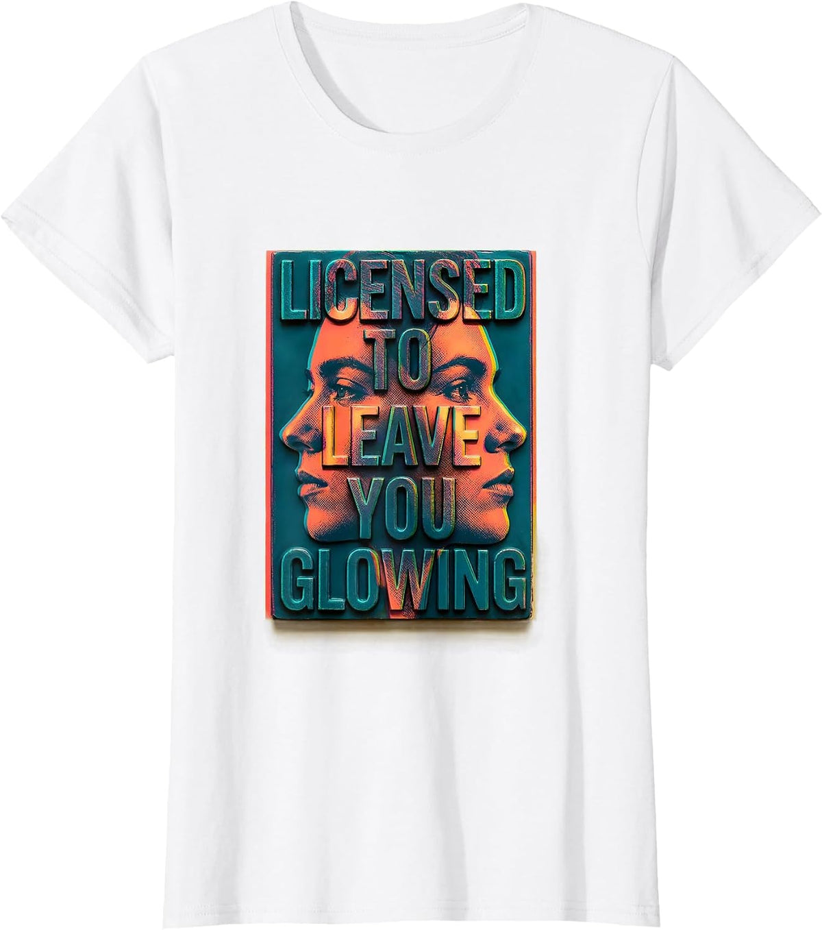 Licensed To Leave You Glowing Risograph Esthetician Skincare T-Shirt - White
