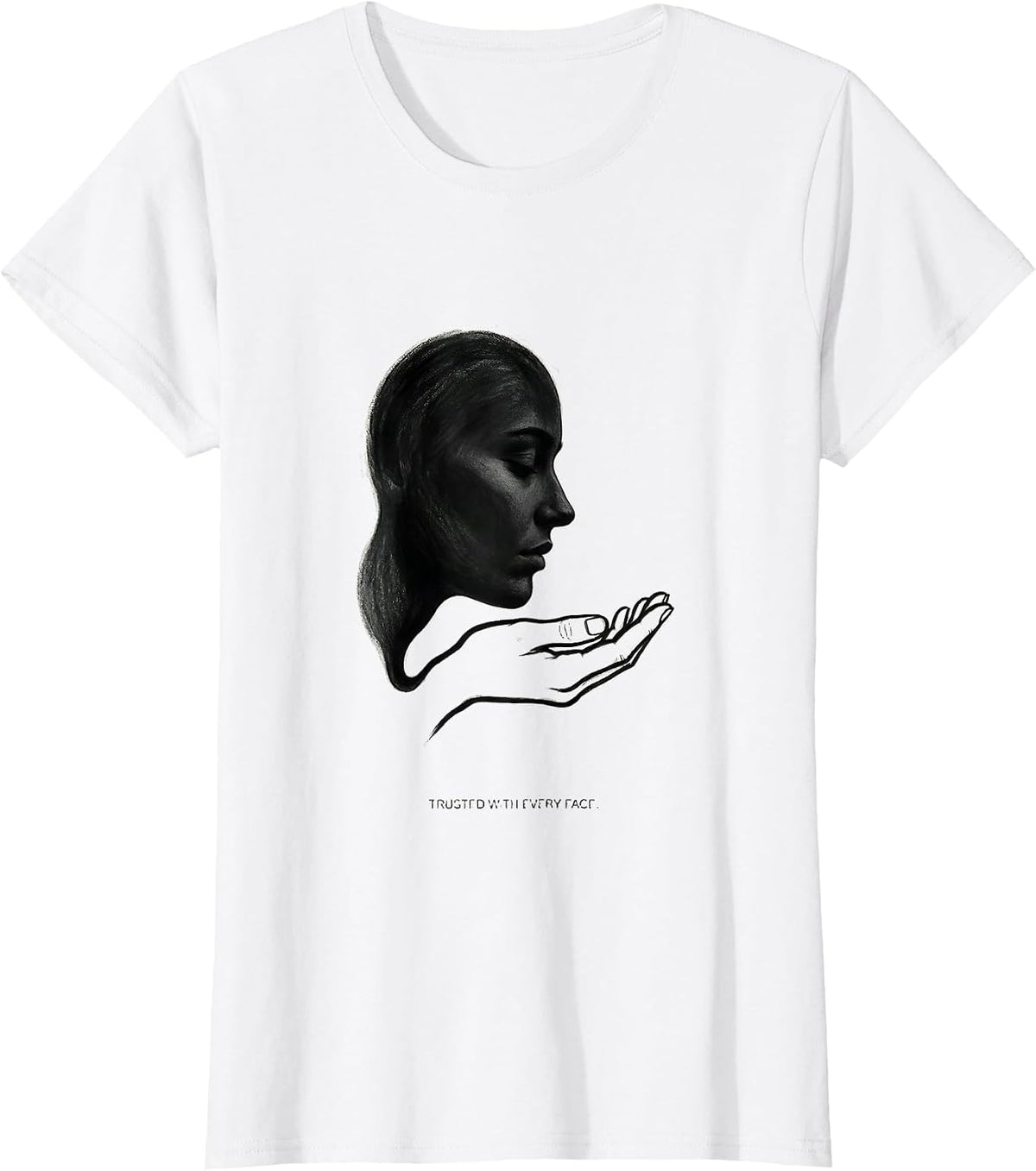 Trusted With Every Face Minimalist Esthetician Gift T-Shirt - White
