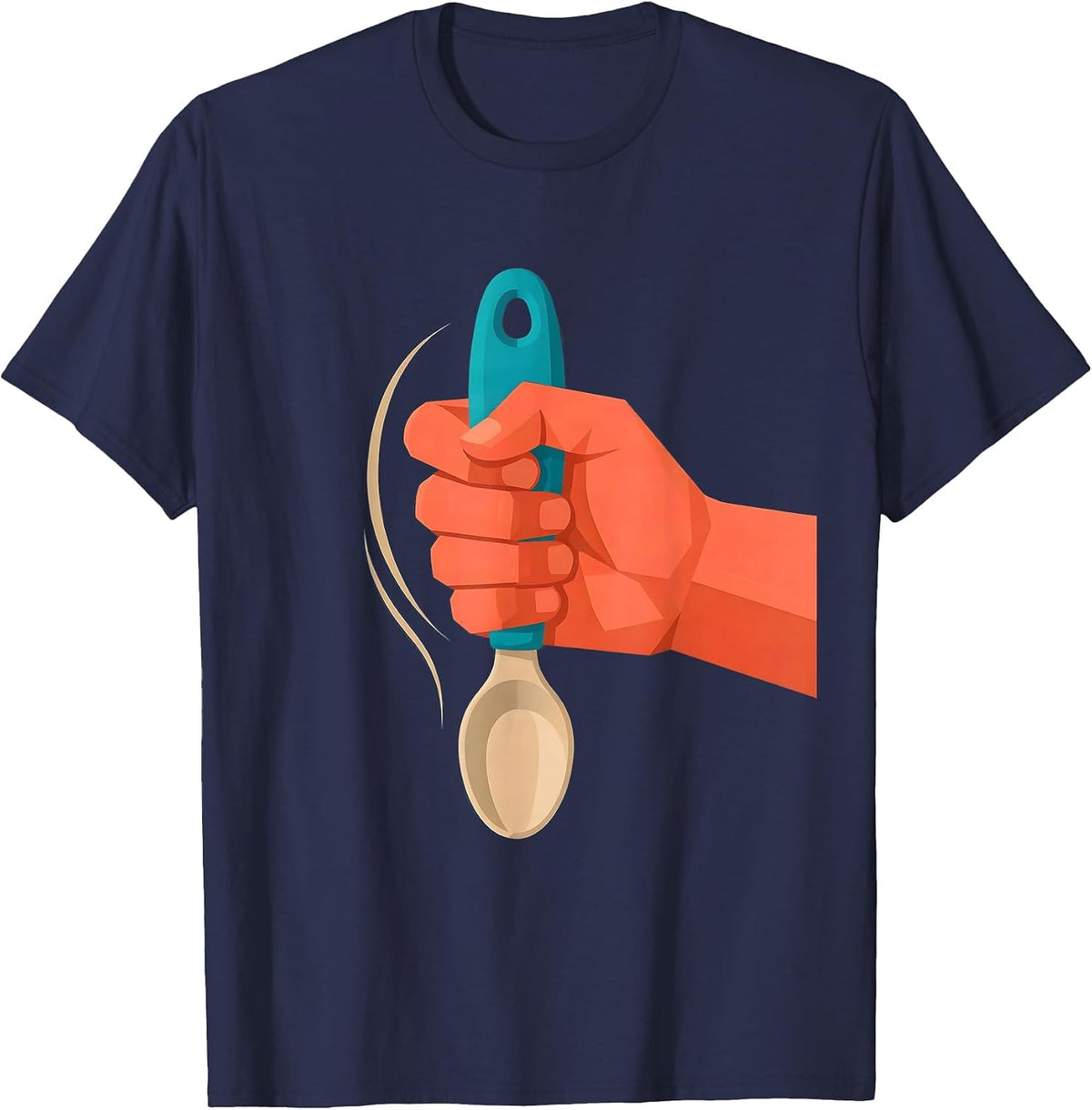 Adaptive Spoon Occupational Therapy Graphic T-Shirt - Navy Blue