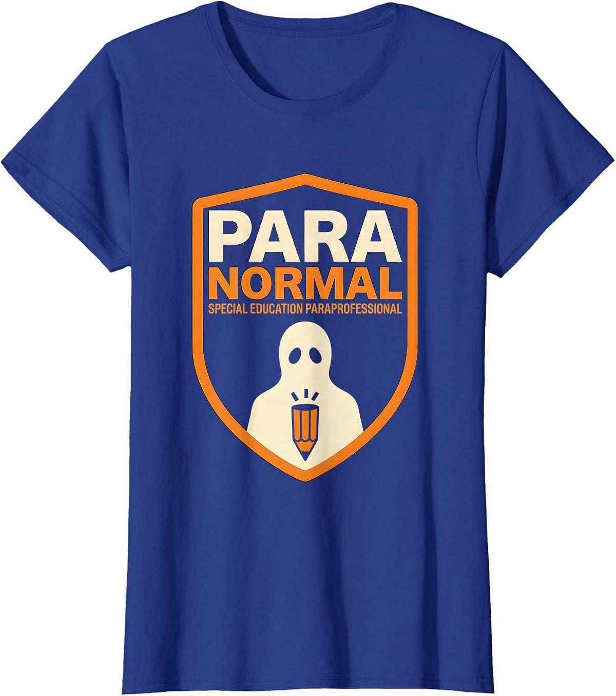 Women's Para Normal Special Education Paraprofessional Ghost T-Shirt - Royal Blue