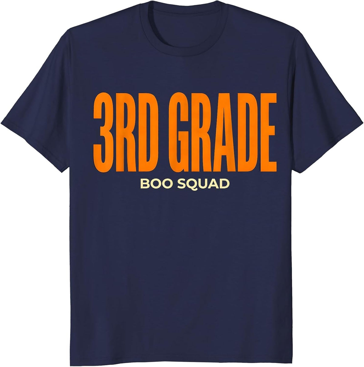 Men's 3rd Grade Boo Squad Spooky Third Grade Halloween Teacher T-Shirt - Navy Blue