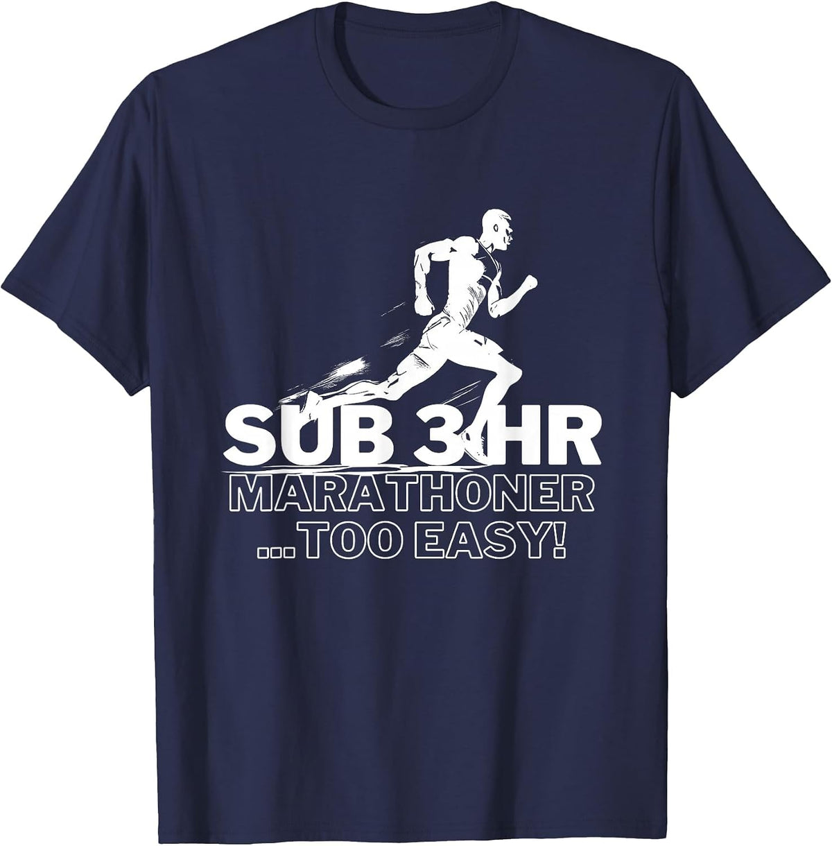 Sub 3 Hour Marathoner | Running T-Shirt - Navy Blue