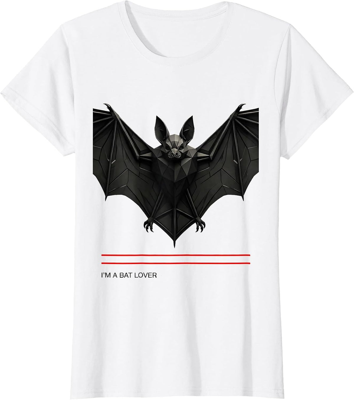 Women's I'm A Bat Lover Whimsical Bat Wildlife Conservation Bat Week T-Shirt - White